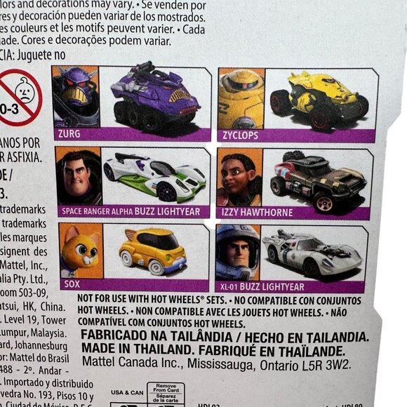 Hot Wheels Disney Pixar Lightyear 3 Character Cars Buzz Lightyear & Zurg NEW - Picture 9 of 16